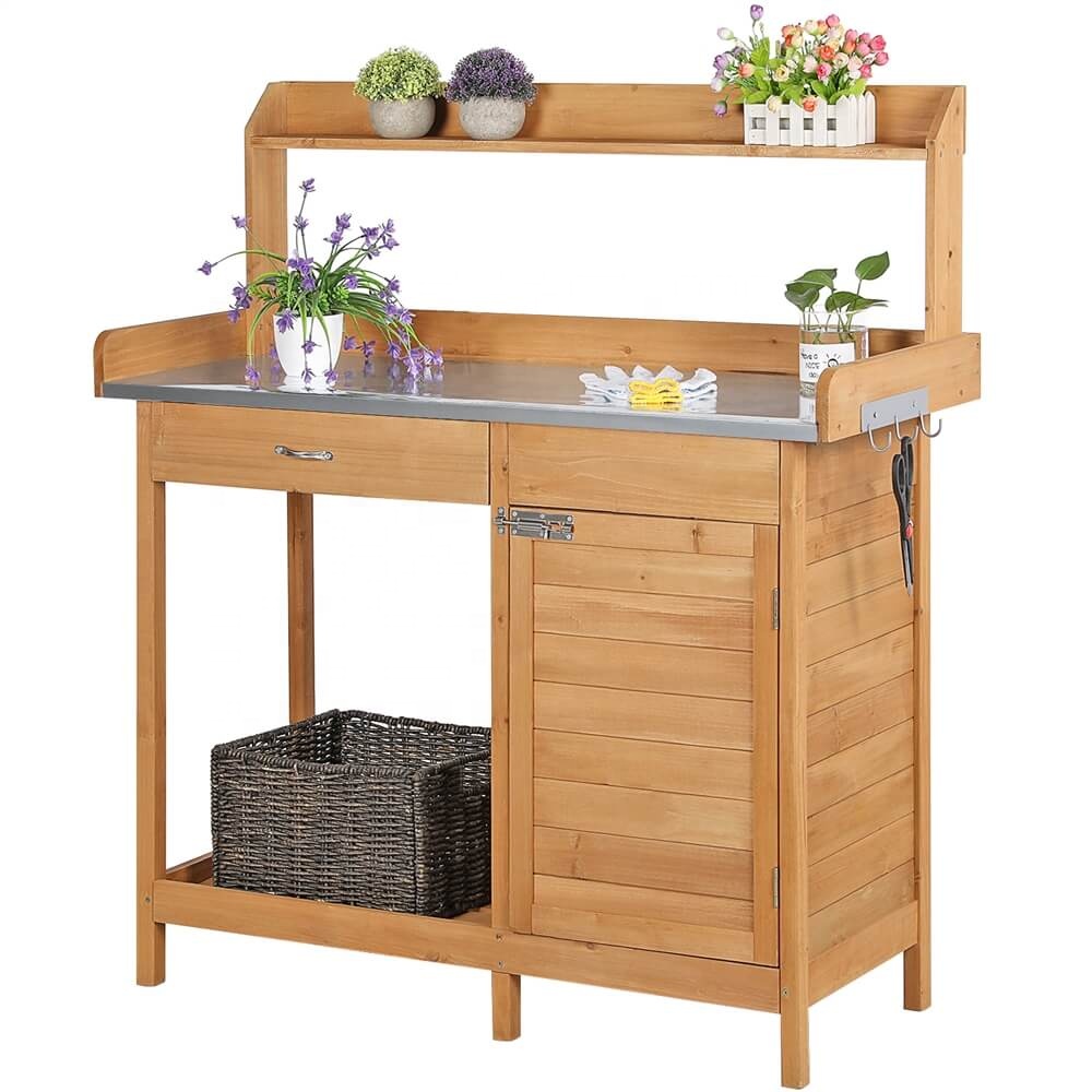 Outdoor Furniture Wood - Mesa de trabajo de madera maciza
