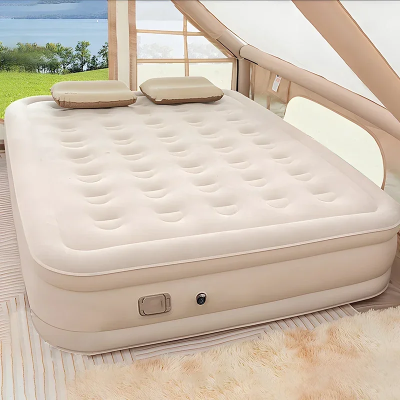 Outdoor Furniture Luxury - Colchón de aire Queen con bomba