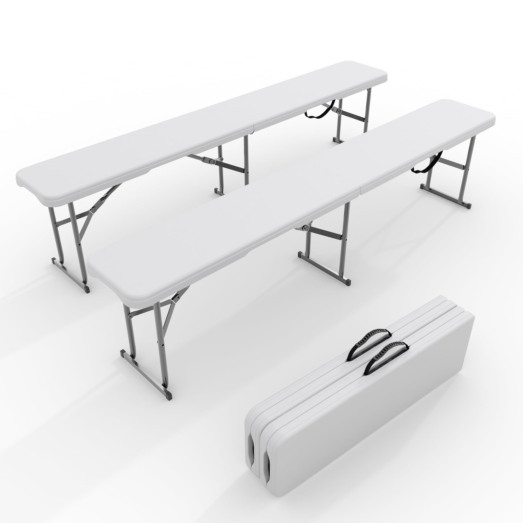 Outdoor Furniture Diy - Paquete de 2 bancos plegables para