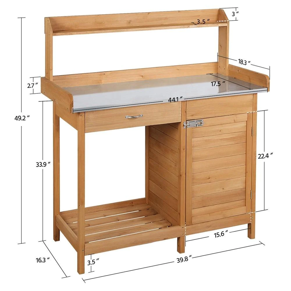 Mesa de trabajo de madera maci - Outdoor Furniture Wood reseña y precio