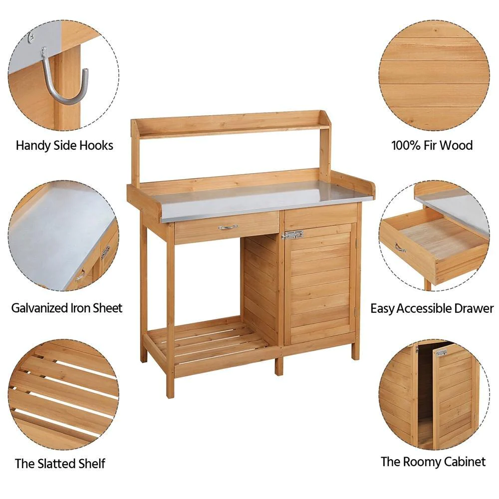 Mesa de trabajo de madera maci - Outdoor Furniture Wood reseña y precio