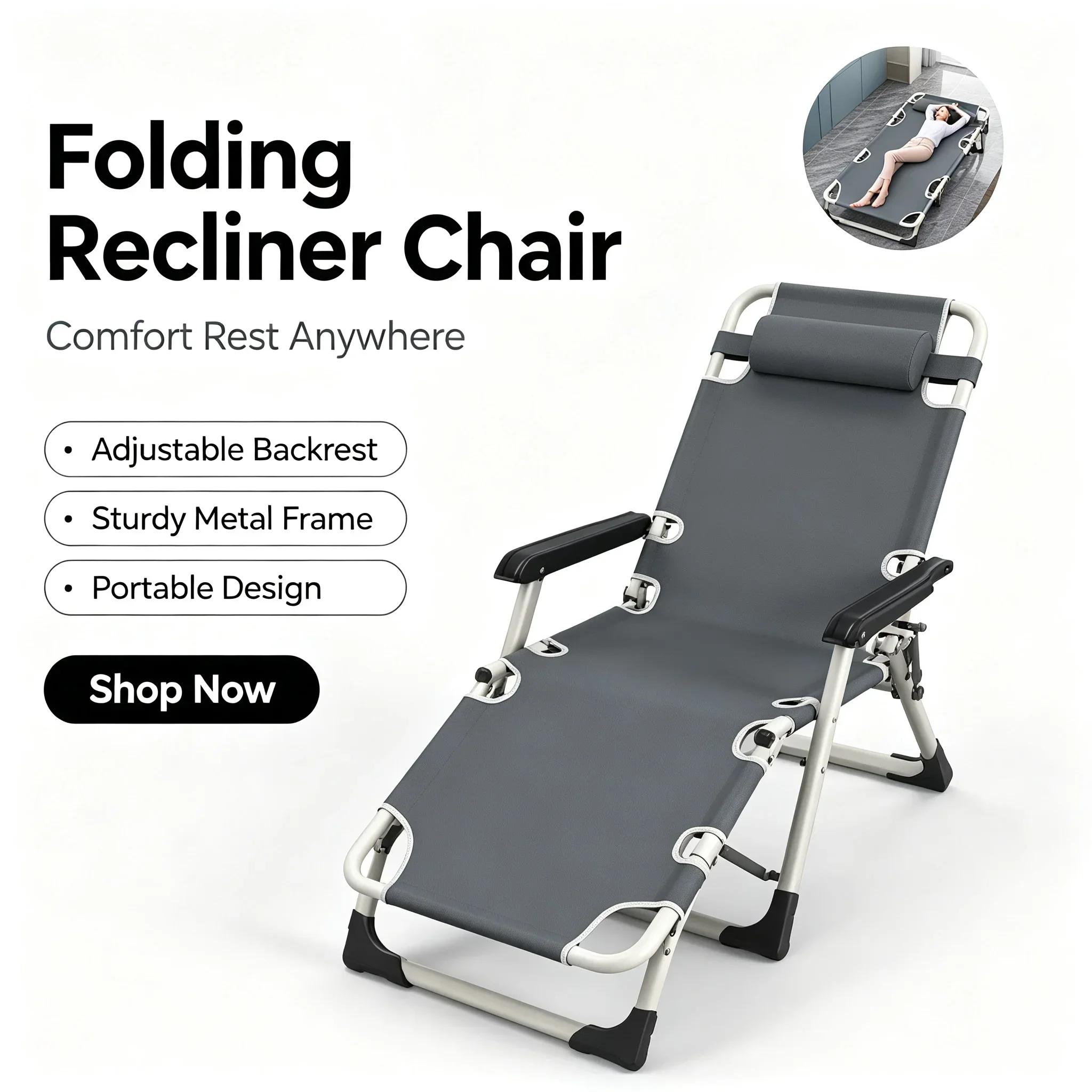 Silla Plegable Reclinable de D - Outdoor Daybed Furniture reseña y precio
