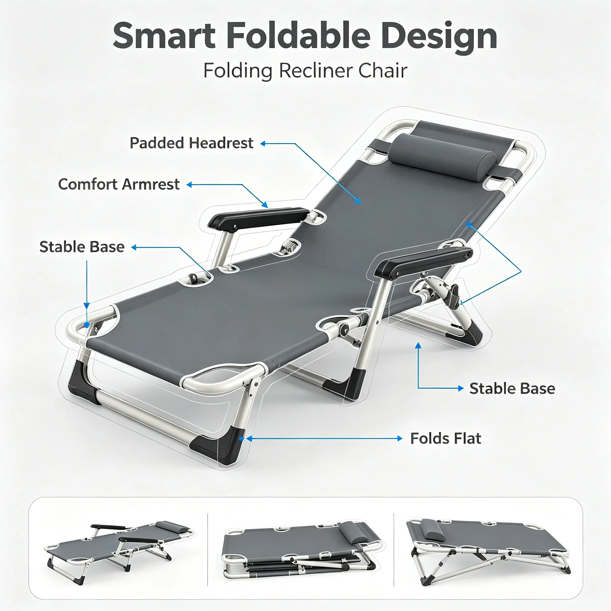 Silla Plegable Reclinable de D - Outdoor Daybed Furniture reseña y precio
