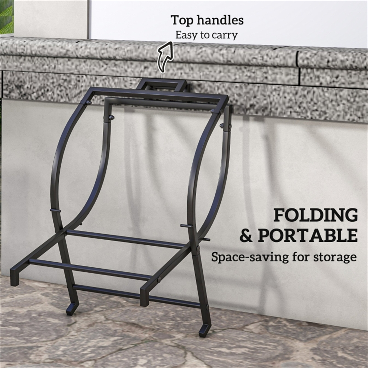 Soporte para Leña de Exterior, - Outdoor Furniture Wood reseña y precio