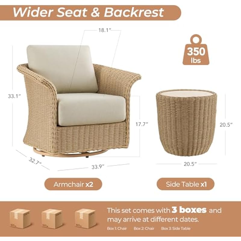 Conjunto de 3 piezas para uso  - Outdoor Furniture Metal Chairs reseña y precio