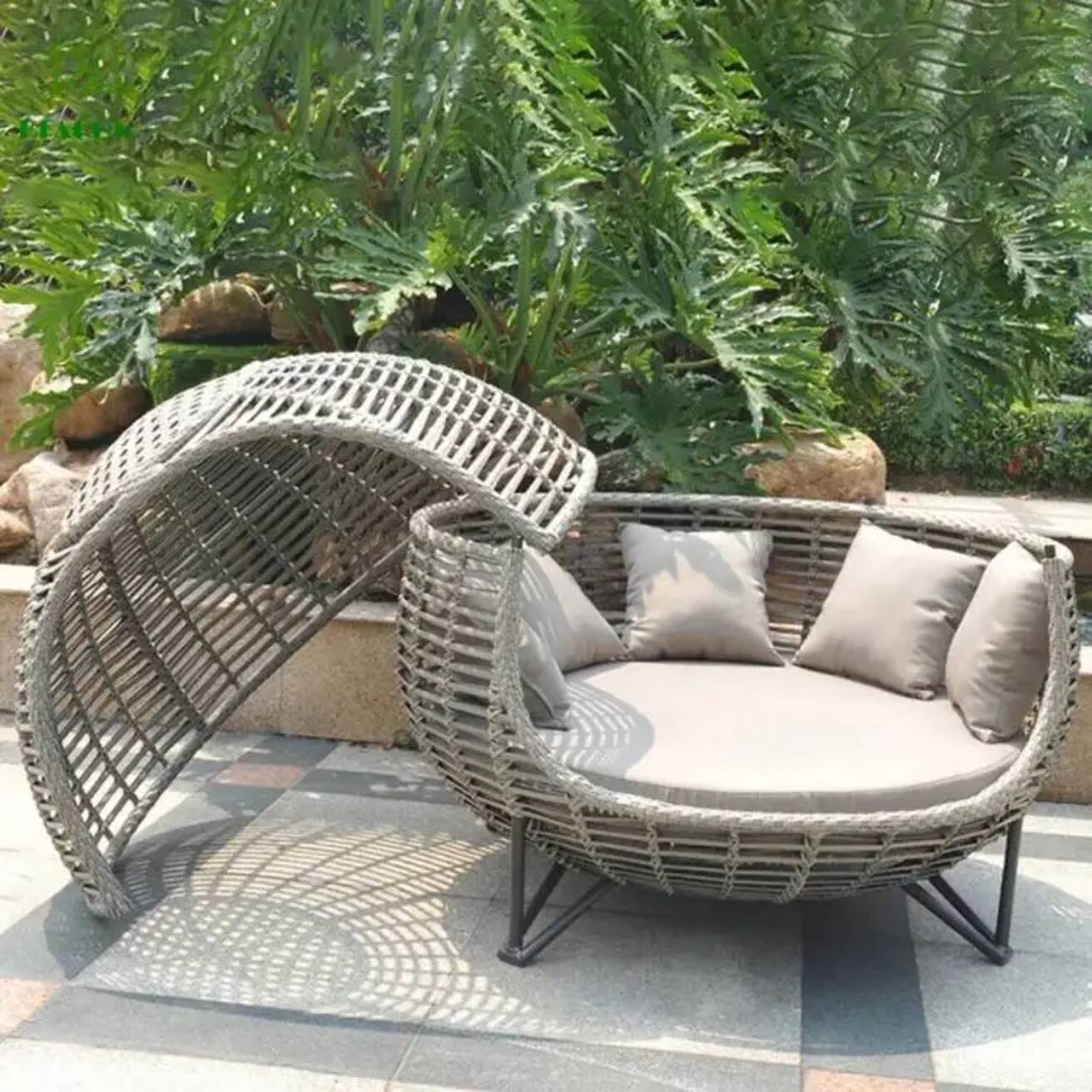 Tumbona nórdica para patio, so - Outdoor Daybed Furniture reseña y precio