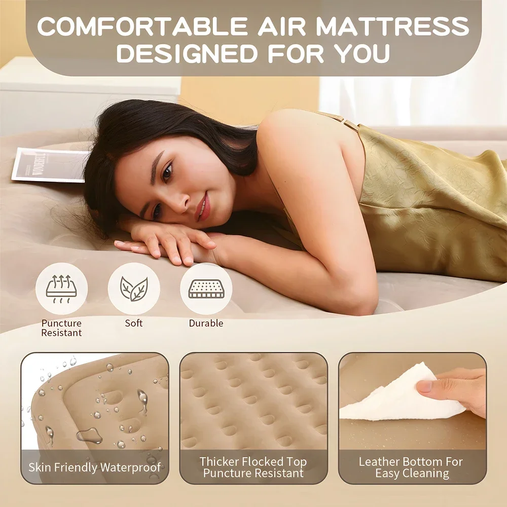 Colchón de aire Queen con bomb - Outdoor Furniture Luxury reseña y precio