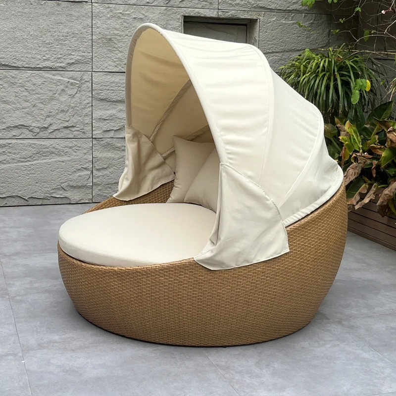 Sofá Cama Redondo de Mimbre An - Outdoor Daybed Furniture reseña y precio