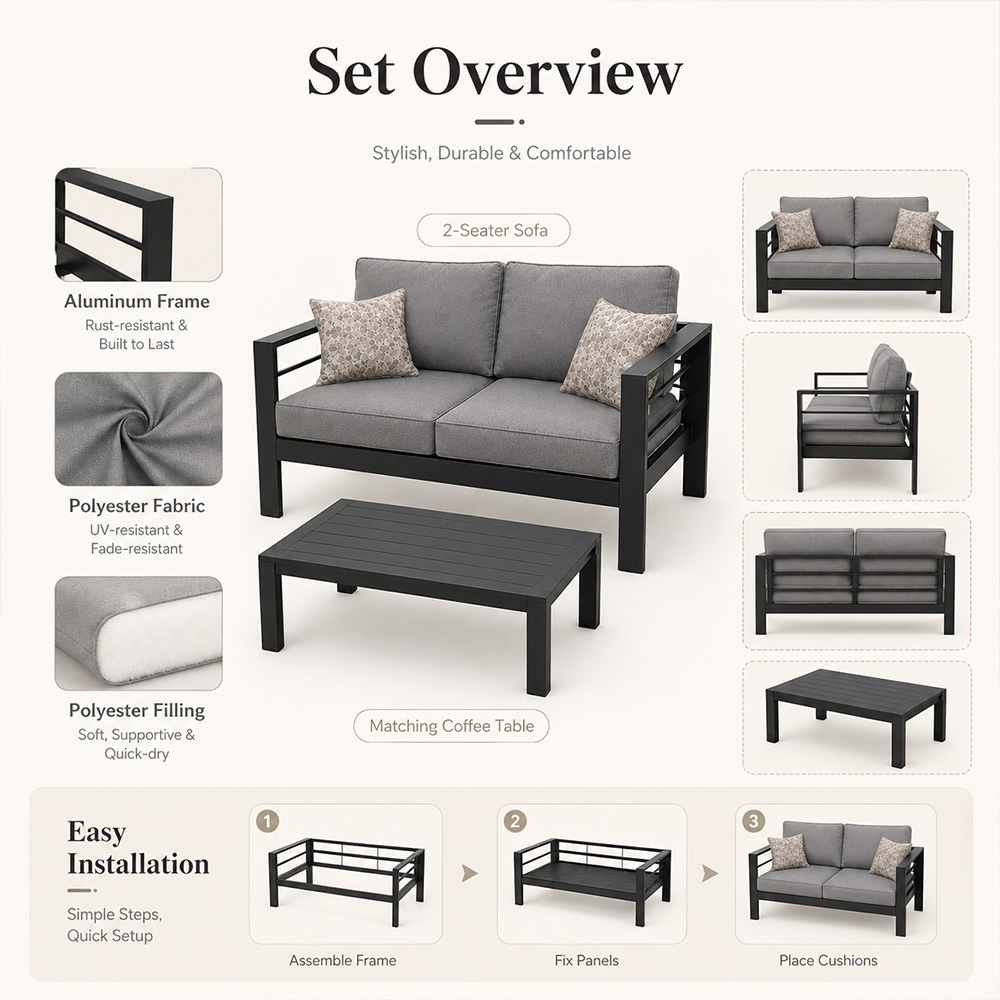 Juego de Muebles de Jardín de  - Outdoor Furniture Luxury reseña y precio
