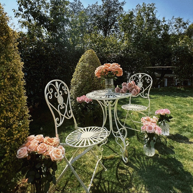 Mesa y Sillas de Hierro Vintag - Outdoor Furniture Metal Chairs reseña y precio