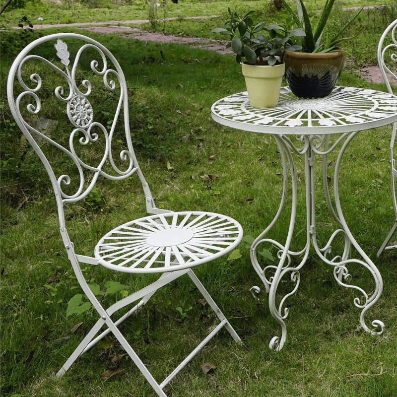 Mesa y Sillas de Hierro Vintag - Outdoor Furniture Metal Chairs reseña y precio