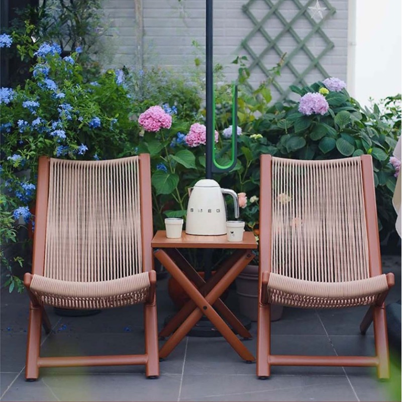 Sillón de mimbre tejido para e - Outdoor Furniture Metal Chairs reseña y precio